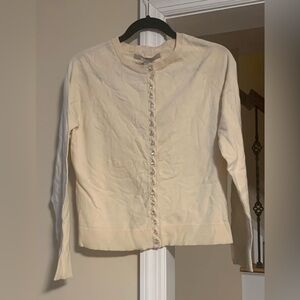 Ella Rose Womens Beige Soft Silk Cashmere Blend Disco Cardigan NEW Size Medium